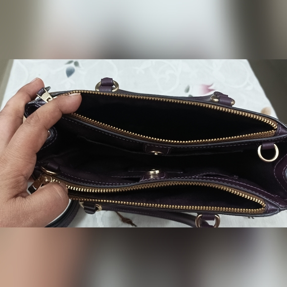 Authentic Coach Mini Surrey Carryall:Signature Canvas in Victorian Floral Print - Picture 10 of 15